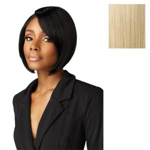 imageSensationnel Chicbob Lace Frontwig  Bob Unit 4 Face Framing Glueless Wig Wide 5 Inch Deep Part Synthetic Preplucked Hairline 1 JETBLACKPLATINUMASHBLONDE