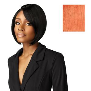 imageSensationnel Chicbob Lace Frontwig  Bob Unit 4 Face Framing Glueless Wig Wide 5 Inch Deep Part Synthetic Preplucked Hairline 1 JETBLACKROSEGOLDCOPPER