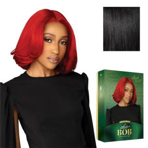 imageSensationnel Chicbob Lace Frontwig  Bob Unit 6 Face Framing Glueless Wig Wide 5 Inch Deep Part Synthetic Preplucked Hairline 1 JETBLACK1 JETBLACK