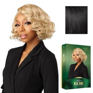 imageSensationnel Chicbob Lace Frontwig  Bob Unit 7 Face Framing Glueless Wig Wide 5 Inch Deep Part Synthetic Preplucked Hairline 1 JETBLACK1 JETBLACK