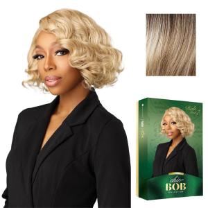 imageSensationnel Chicbob Lace Frontwig  Bob Unit 7 Face Framing Glueless Wig Wide 5 Inch Deep Part Synthetic Preplucked Hairline 1 JETBLACKBALAYAGEASHBLONDE