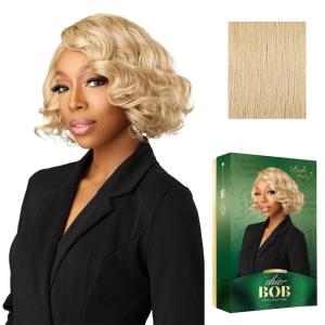 imageSensationnel Chicbob Lace Frontwig  Bob Unit 7 Face Framing Glueless Wig Wide 5 Inch Deep Part Synthetic Preplucked Hairline 1 JETBLACKBEIGEBLONDE