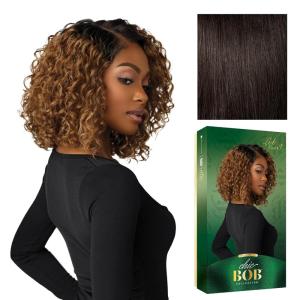 imageSensationnel Chicbob Lace Frontwig  Lob Unit 3 Face Framing Glueless Wig Wide 5 Inch Deep Part Synthetic Preplucked Hairline 1 JETBLACK2 DARKBROWN