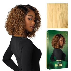 imageSensationnel Chicbob Lace Frontwig  Lob Unit 3 Face Framing Glueless Wig Wide 5 Inch Deep Part Synthetic Preplucked Hairline 1 JETBLACKCREAMYBLONDE