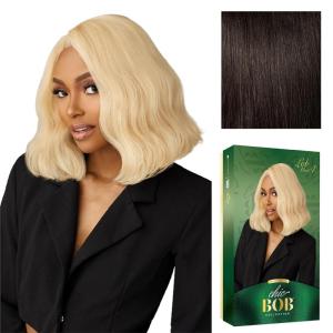 imageSensationnel Chicbob Lace Frontwig  Lob Unit 4 Face Framing Glueless Wig Wide 5 Inch Deep Part Synthetic Preplucked Hairline 1 JETBLACK2 DARKBROWN