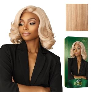 imageSensationnel Chicbob Lace Frontwig  Lob Unit 7 Face Framing Glueless Wig Wide 5 Inch Deep Part Synthetic Preplucked Hairline 1 JETBLACKASHPEACHBLONDE
