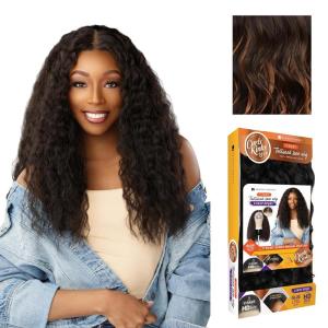 imageSensationnel Curls Kinksandco Kinkyedges Wig  Kinky Braid Out 20 Inch Y Part Lace Natural Kinkytexture Edged Hairline for Natural 3C to 4C Hair Textures 1 JETBLACKF1B30