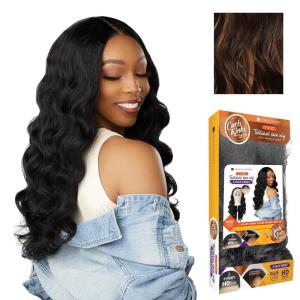 imageSensationnel Curls Kinksandco Kinkyedges Wig  Kinky Loose Wand Curl 24 Inch Y Part Lace Natural Kinkytexture Edged Hairline for Natural 3C to 4C Hair Textures 1 JETBLACKF1B30