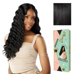 imageSensationnel Glamzy Lace Part Wigs  Seraphina Glueless Hand Tied Wider V Parting Synthetic Hair 1 JETBLACK1 JETBLACK