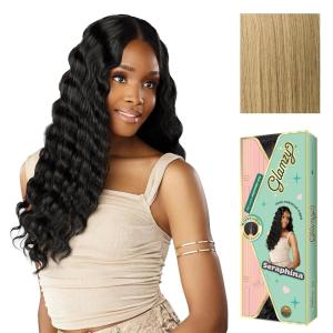 imageSensationnel Glamzy Lace Part Wigs  Seraphina Glueless Hand Tied Wider V Parting Synthetic Hair 1 JETBLACKLIGHTGOLDENBLONDE