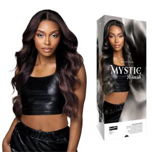 imageSensationnel Shearmuse Mystic Krush Lace Wig  Esme Glueless Synthetic Preplucked Hairline Deep Laceparting Hand Tied BALAYAGEMUSHROOMBLONDEBALAYAGESMOKYVIOLET