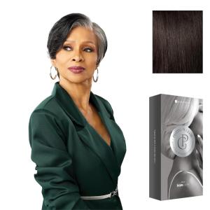 imageSensationnel Platinum Glow 13X6 Wig  Marceline Lacefrontal Glueless human hair blend Preplucked Hairline 1 JETBLACK2 DARKBROWN