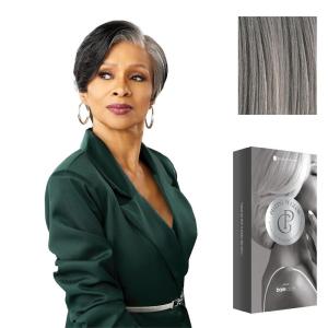 imageSensationnel Platinum Glow 13X6 Wig  Marceline Lacefrontal Glueless human hair blend Preplucked Hairline 1 JETBLACKSILVERSTORM