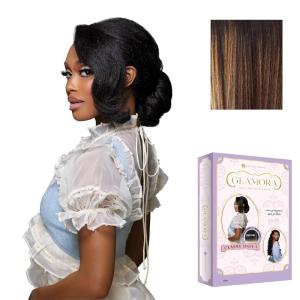 imageSensationnel Glamora 360 Lace Wig  Classy Unit 1 Glueless Ready to Wear Synthetic Preplucked Hairline 1 JETBLACKBALAYAGESUNKISSED