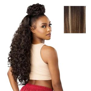 imageSensationnel Instant Updown Halfwig Pony  Iud 23 4 Style in 1 Half Wig And Pony Drawstring 1 JETBLACKBALAYAGEMOCHA