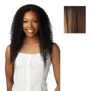 imageSensationnel Dashly Lace Front Wig  Unit 54 Hand Tied Laceparting Ear to Ear Synthetic 1 JETBLACKBALAYAGESUNKISSED