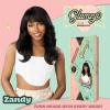 imageSensationnel Glamzy Lace Crown Wig  Zandy Glueless Hand Tied CrownArea Synthetic Hair 1 JETBLACK1 JETBLACK