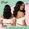 imageSensationnel Glamzy Lace Part Wig  Aria Glueless Hand Tied Wider V Parting Synthetic Hair 1 JETBLACKLIGHTASHBROWN