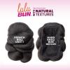 imageSensationnel LuluBun Updo Hairextensions  French Roll Unit 1 Synthetic Hard Shell Bun with Clips Quick and Easy Wear Hair Wig Piece 1 JETBLACK2 DARKBROWN