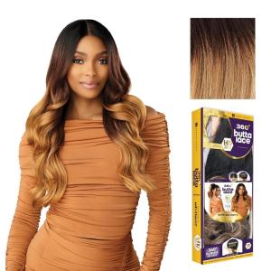 imageSensationnel Butta 360 Lace Wig  Unit 9 Wider Laceparting Glueless Synthetic Preplucked Hairline 1 JETBLACKNATURALROOTSBUTTERSCOTCH