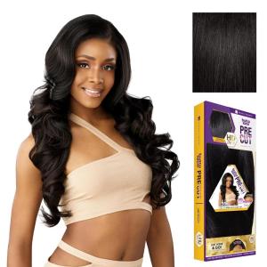 imageSensationnel Butta Lace Precut Wig  Unit 18 Glueless Extra Wide 5 Inch Deep Parting Synthetic Pre Tweezed Smaller Knot Hairline 1 JETBLACK1B OFFBLACK