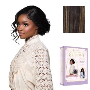 imageSensationnel Glamora 360 Lace Wig  Classy Unit 2 Glueless Ready to Wear Synthetic Preplucked Hairline 1 JETBLACKBALAYAGEGOLD