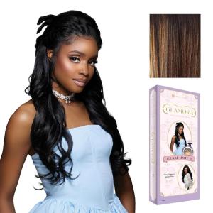 imageSensationnel Glamora Lace Front Wig  Glam Unit 4 Glueless 13x4 Laceparting Ready to Wear Synthetic Preplucked Hairline 1 JETBLACKBALAYAGESUNKISSED