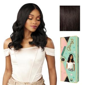 imageSensationnel Glamzy Lace Part Wig  Aria Glueless Hand Tied Wider V Parting Synthetic Hair 1 JETBLACK2 DARKBROWN
