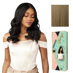 imageSensationnel Glamzy Lace Part Wig  Aria Glueless Hand Tied Wider V Parting Synthetic Hair 1 JETBLACKLIGHTASHBROWN