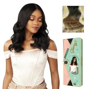 imageSensationnel Glamzy Lace Part Wig  Aria Glueless Hand Tied Wider V Parting Synthetic Hair 1 JETBLACKMPBLONDE