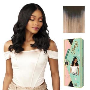 imageSensationnel Glamzy Lace Part Wig  Aria Glueless Hand Tied Wider V Parting Synthetic Hair 1 JETBLACKMPROSEGOLD