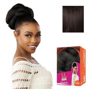 imageSensationnel LuluBun Updo Hairextensions  Knotted Bun Unit 1 Synthetic Drawstring Cap Quick and Easy Wear Hair Wig Piece 1 JETBLACK2 DARKBROWN
