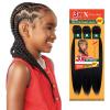 imageSensationnel XPression Prestretched Braiding Hair  3X Kids Braid 28 inch All Kanekalon Flame Retardant Synthetic Braid for Box Braids and Twists 1 pack 4 MEDBROWN1 JETBLACK
