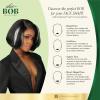 imageSensationnel Chicbob Lace Frontwig  Bob Unit 8 Face Framing Glueless Wig Wide 5 Inch Deep Part Synthetic Preplucked Hairline 1 JETBLACKBALAYAGELIGHTASHBLONDE