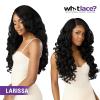 imageSensationnel What Lace 13X6 Wig  Larissa Lacefrontal Hand Tied Glueless Synthetic with Natural Density Preplucked Hairline 1 JETBLACK2 DARKBROWN