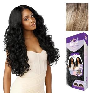 imageSensationnel What Lace 13X6 Wig  Larissa Lacefrontal Hand Tied Glueless Synthetic with Natural Density Preplucked Hairline 1 JETBLACKBALAYAGEASHBLONDE