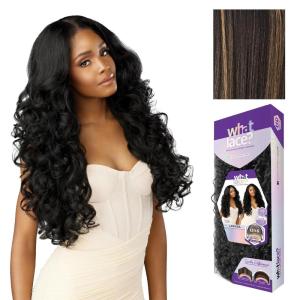 imageSensationnel What Lace 13X6 Wig  Larissa Lacefrontal Hand Tied Glueless Synthetic with Natural Density Preplucked Hairline 1 JETBLACKBALAYAGEGOLD