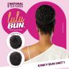 imageSensationnel LuluBun Updo Hairextensions  Kinky Bun Unit 1 Synthetic Drawstring Cap Quick and Easy Wear Hair Wig Piece 1 JETBLACK1 JETBLACK