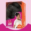 imageSensationnel LuluBun Updo Hairextensions  Kinky Bun Unit 1 Synthetic Drawstring Cap Quick and Easy Wear Hair Wig Piece 1 JETBLACK2 DARKBROWN