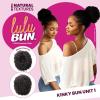imageSensationnel LuluBun Updo Hairextensions  Kinky Bun Unit 1 Synthetic Drawstring Cap Quick and Easy Wear Hair Wig Piece 1 JETBLACKF1B33