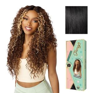 imageSensationnel Glamzy Lace Part Wig  Zinnia Glueless Hand Tied Wider V Parting Synthetic Hair 1 JETBLACK1 JETBLACK