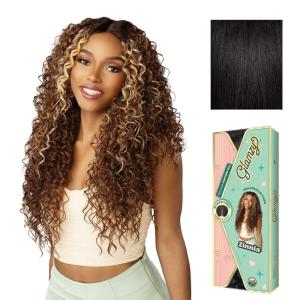 imageSensationnel Glamzy Lace Part Wig  Zinnia Glueless Hand Tied Wider V Parting Synthetic Hair 1 JETBLACK1B OFFBLACK