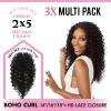 imageSensationnel Vice bundles multi weaving  boho curl synthetic virgin hair dupe bundle hair layered with 2x5 Lace Closure 14 16 18 Inch 613 BLONDE613 BLONDE