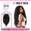 imageSensationnel Vice bundles multi weaving  boho curl synthetic virgin hair dupe bundle hair layered with 2x5 Lace Closure 14 16 18 Inch 613 BLONDET227