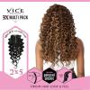 imageSensationnel Vice bundles multi weaving  deep twist synthetic virgin hair dupe bundle hair layered with 2x5 Lace Closure 14 16 18 Inch BALAYAGEBLONDEBALAYAGEAUBURN
