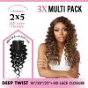 imageSensationnel Vice bundles multi weaving  deep twist synthetic virgin hair dupe bundle hair layered with 2x5 Lace Closure 14 16 18 Inch BALAYAGEBLONDET227
