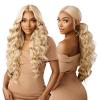 imageSensationnel Butta 360 Lace Wig  Unit 10 Wider Parting 360 Degree Lace Glueless Synthetic Preplucked Hairline 1 JETBLACKBALAYAGESUNKISSED