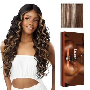 imageSensationnel Bare Lace Ypart Lacewigs  Korie Lacefront Glueless Synthetic 180 Degree Preplucked Hairline 1 JETBLACKBALAYAGELATTE
