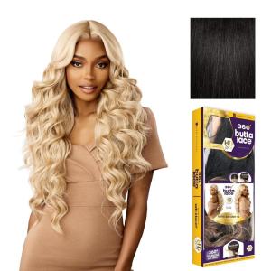 imageSensationnel Butta 360 Lace Wig  Unit 10 Wider Parting 360 Degree Lace Glueless Synthetic Preplucked Hairline 1 JETBLACK1B OFFBLACK