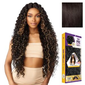 imageSensationnel Butta Lace Precut Wig  Unit 19 Glueless Extra Wide 5 Inch Deep Parting Synthetic Pre Tweezed Smaller Knot Hairline 1 JETBLACK2 DARKBROWN